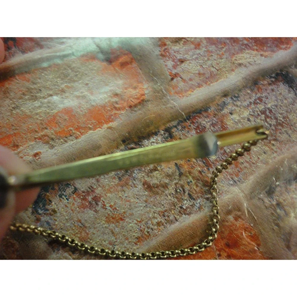 vintage‎ krementz USA goldtone tie clasp tack clip